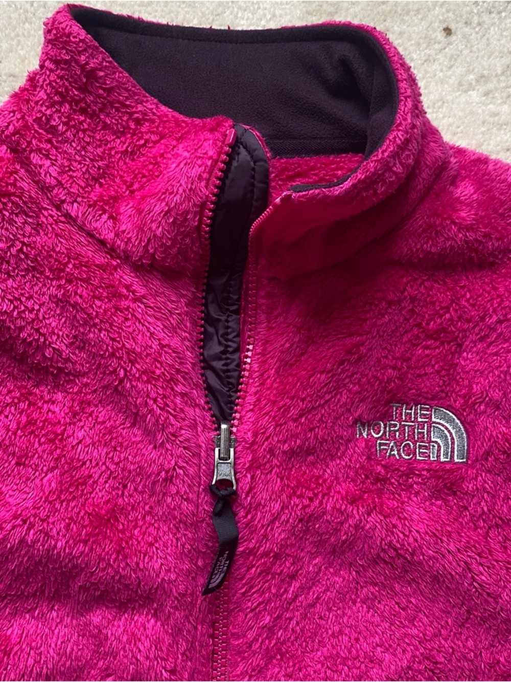 The North Face Jacket Womens Medium Pink Fleece Full Zip Soft Plush Warm Winter